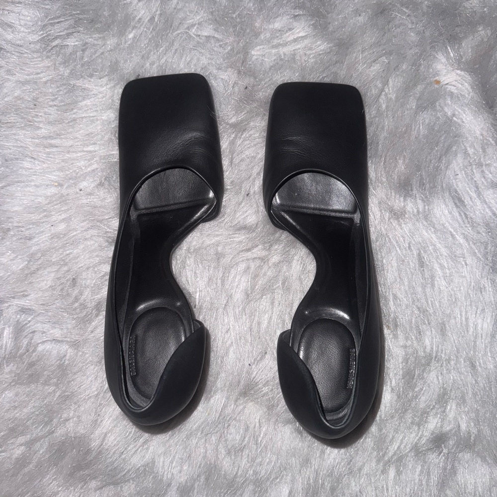 Balenciaga Black Square-Toe Heels - Picture 3 of 3